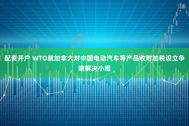 配资开户 WTO就加拿大对中国电动汽车等产品收附加税设立争端解决小组