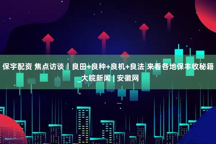 保宇配资 焦点访谈丨良田+良种+良机+良法 来看各地保丰收秘籍_大皖新闻 | 安徽网
