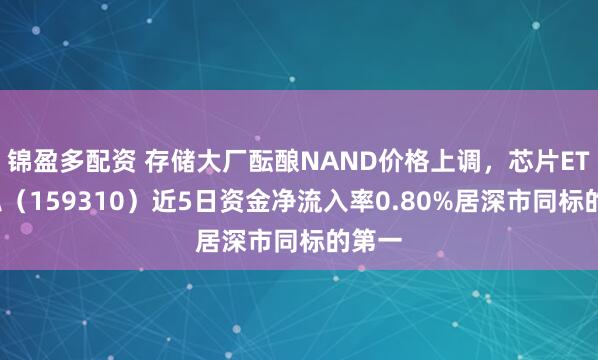 锦盈多配资 存储大厂酝酿NAND价格上调，芯片ETF天弘（159310）近5日资金净流入率0.80%居深市同标的第一